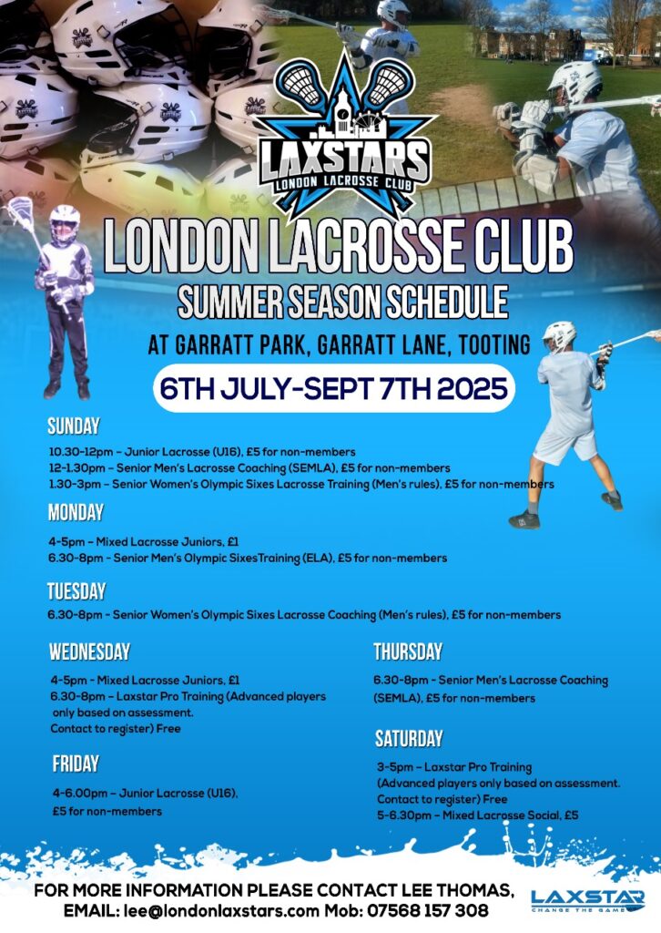 London Laxstars - Londonlacrosseclubsummerschedule2025 1 -